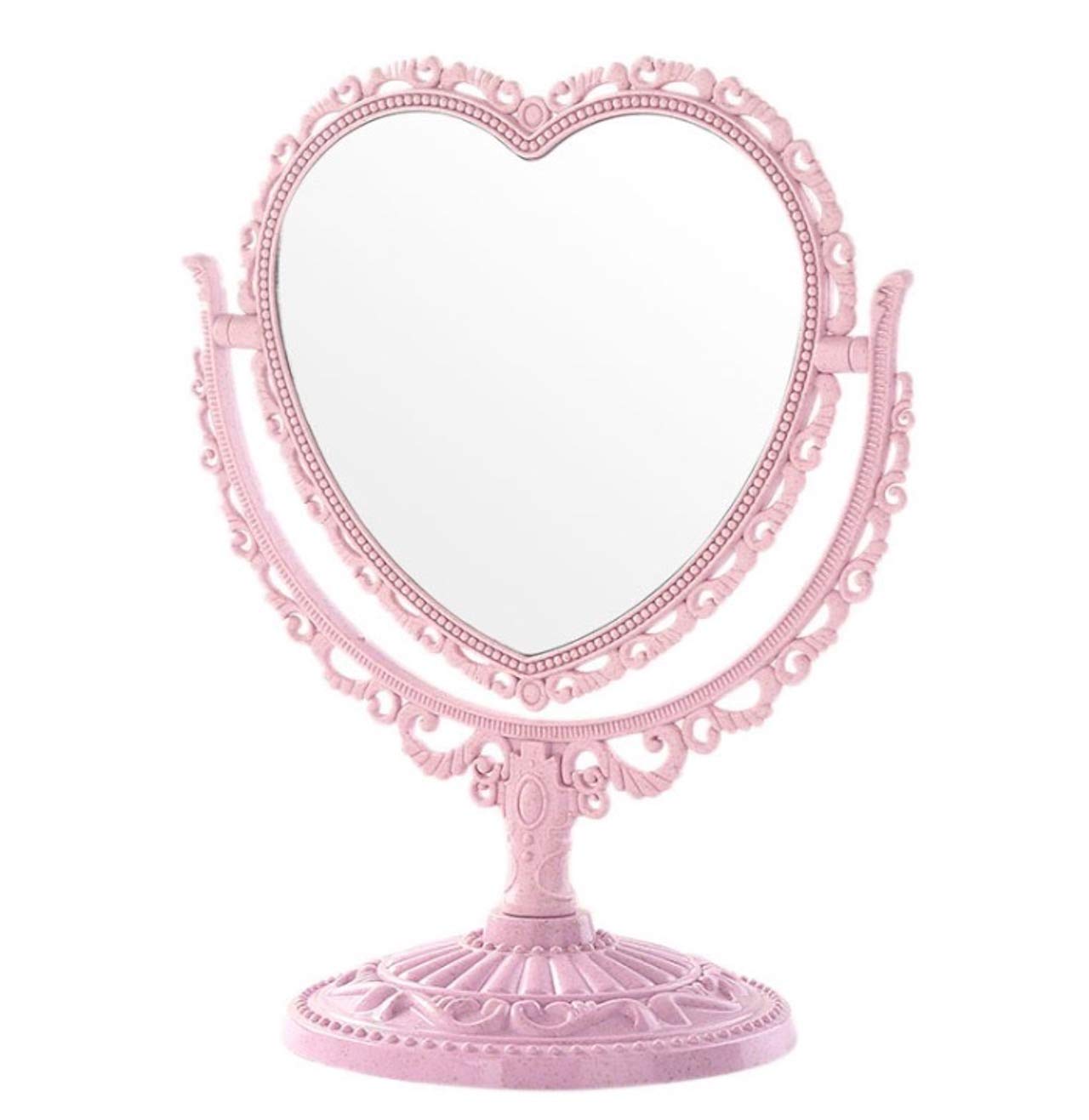 Amazon.co.jp: [Queen-b] 卓上 ミラー ハート 型 かわいい お洒落